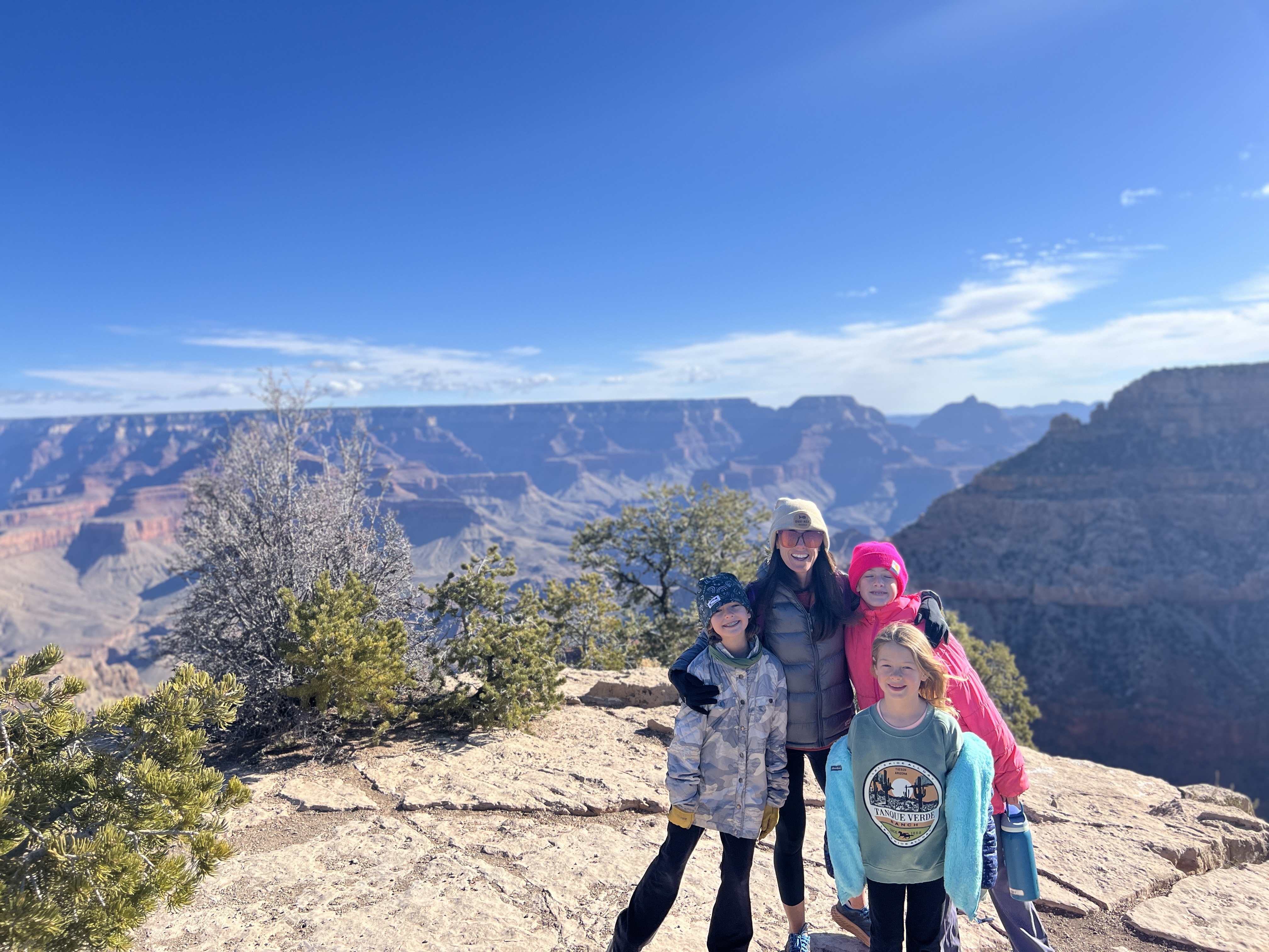 The Veysey family at the Grand Canyon